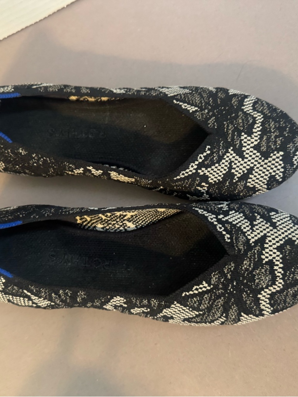 Rothy's Black and White Knit Ballet Flats - Picture 3 of 8